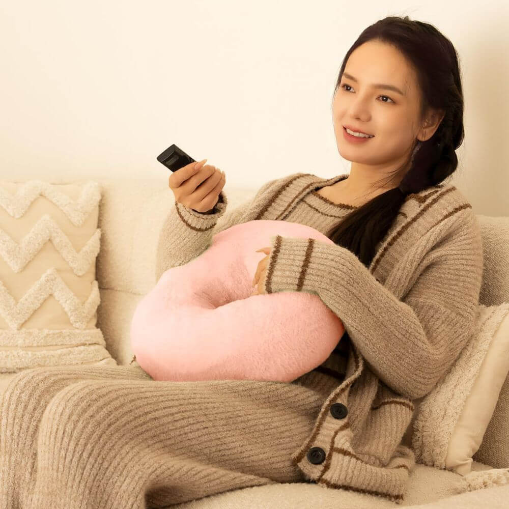 الوسادة المبتكرة المريحة ٢*١ لحمل الأجهزة اللوحية مع وعاء عملي للوجبات الخفيفة
